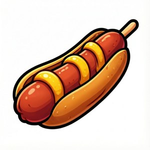 Cartoon Corn Dog