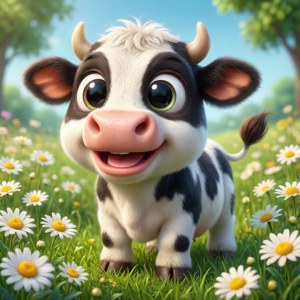 Cartoon Cow Smile