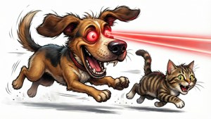 Cartoon Dog Laser Chase