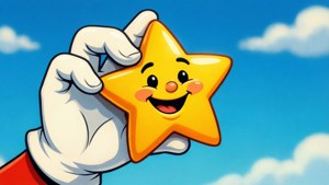 Cartoon Glove Star