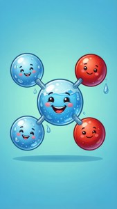 Cartoon Happy Molecule