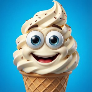 Cartoon Ice Cream Character