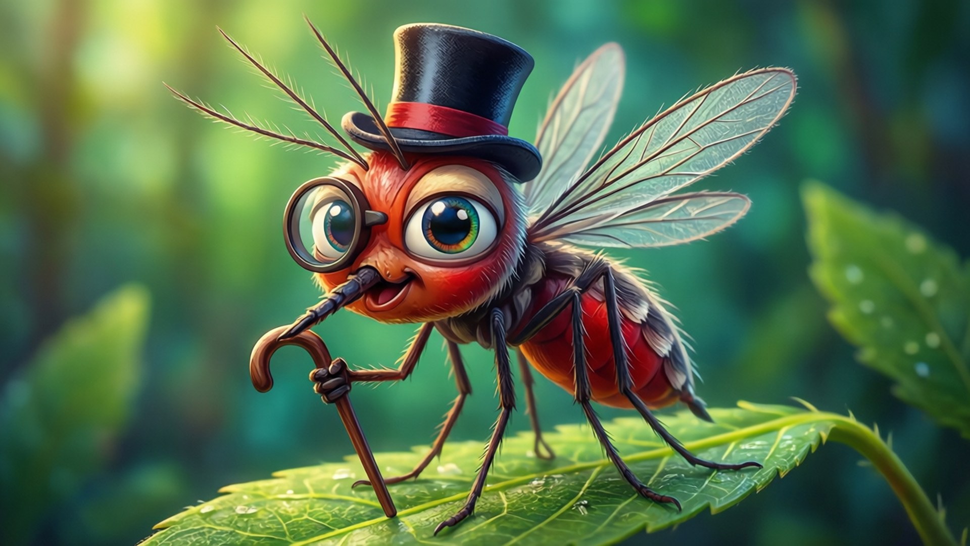 Cartoon Mosquito Dandy by Wallpapers.art Studio