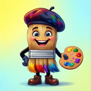 Cartoon Paintbrush Character