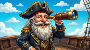 Cartoon Pirate Captain