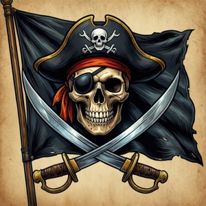 Cartoon Pirate Flag
