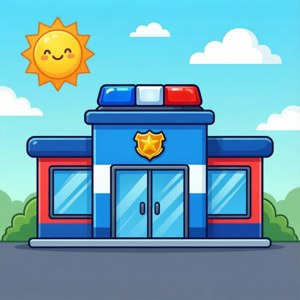 Cartoon Police Station
