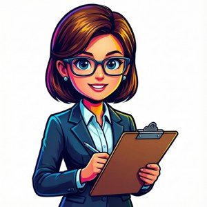 Cartoon Secretary Icon