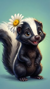 Cartoon Skunk Smile