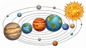 Cartoon Solar System