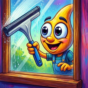 Cartoon Squeegee Character