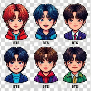 Cartoon SVG BTS