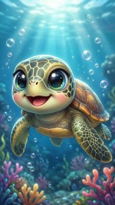 Cartoon Turtle Smile