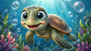 Cartoon Turtle Smile