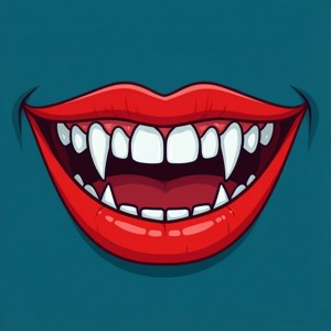 Cartoon Vampire Smile