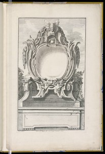 Cartouche Decorated with a Helmet and a Mask