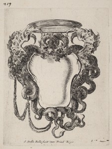 Cartouche Flanked by Dragons
