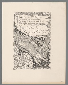 Cartouche met gevleugelde vrouw en papavers