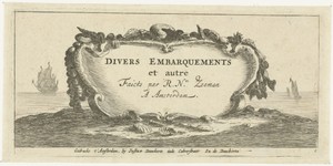 Cartouche met schelpen