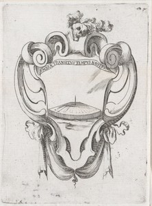 Cartouche met zonnewijzer