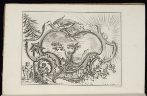 Cartouche with Bird and Sun