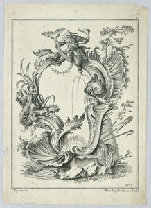 Cartouche with Chinoiserie Motifs