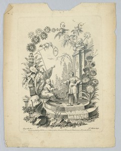 Cartouche with Chinoiserie Motifs