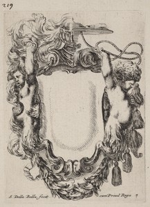 Cartouche with Infant Satyrs