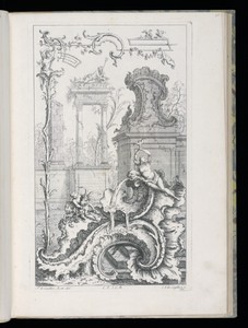 Cartouche with Ruins and Columns