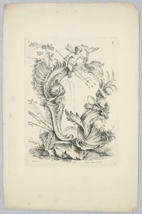 Cartouche with Sea Motifs, Plate B