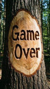 Carved Tree Game Over