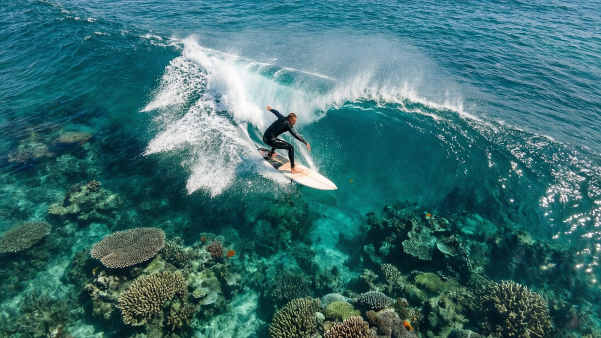 Carving the Turquoise Wave by Wallpapers.art Studio