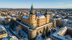 Castle in Snow from Above