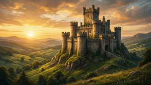 Castle of Orynth at Dusk