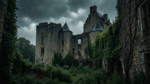 Castle Ruins Rain