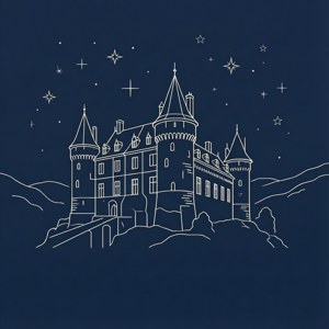 Castle Silhouette Night