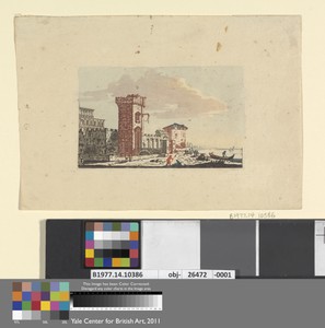 Castles, Ruins and Seascapes - Six Colored Engravings