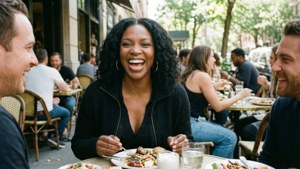 Casual Brunch Laughter