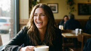 Casual Coffee Laugh