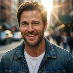 Casual Denim Smile