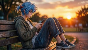 Casual Nagi at Sunset