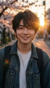 Casual Sunset Smile