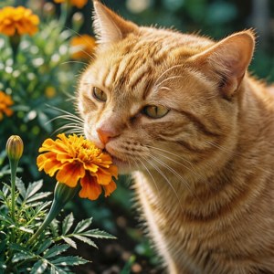 Cat and Marigold
