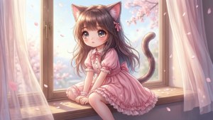 Cat Ear Girl Window