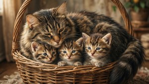 Cat Family Basket