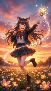 Cat Girl Sparkle Leap