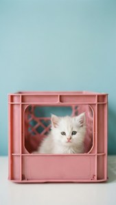 Cat in Crate