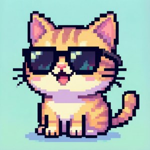 Cat in Pixel Shades