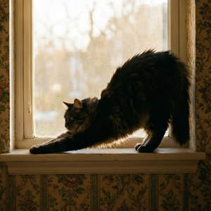 Cat Morning Stretch