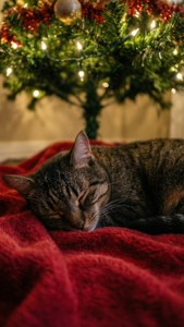 Cat Nap Under Tree